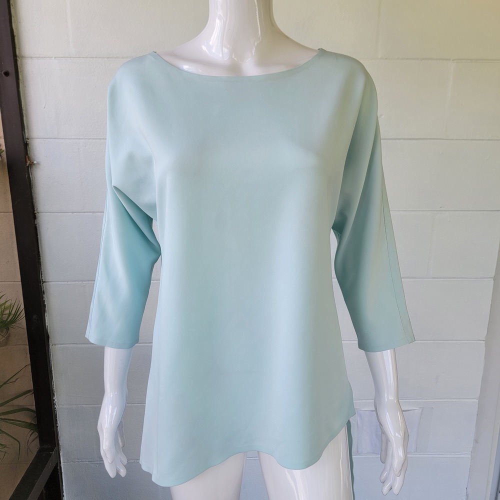 Chico's Light Blue Asymmetrical Hem Tunic Women S Minimalist Office Luxury Chic